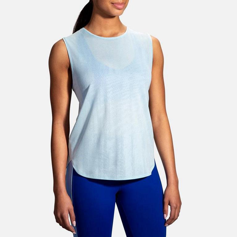 Brooks Spirit Running Tank Top - Women's - Blue (69507-BZON)